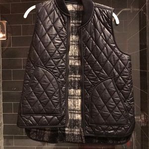 Reversible Madewell quilted/wool vest